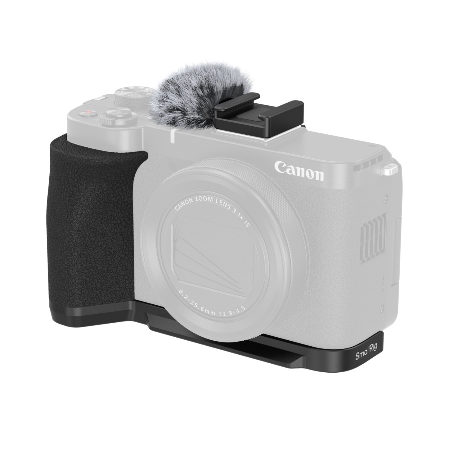 SmallRig 5808 L-Shaped Mount Plate with Handle for Canon PowerShot V1 (Black)